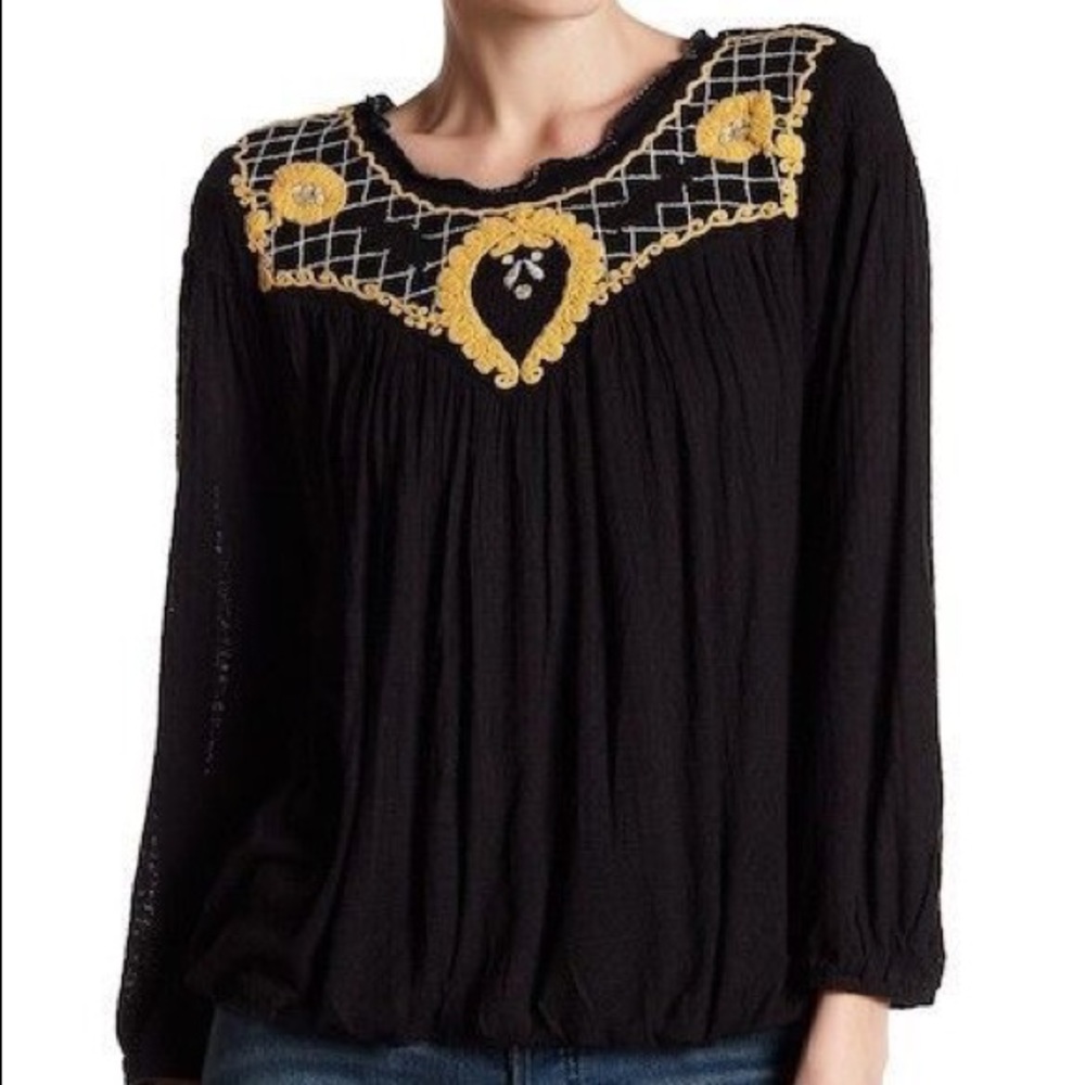 FREE PEOPLE PEASANT BOHO TOP